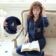Quần áo bầu xuân hè, đồ ngủ cotton cho bà bầu, đồ cho con bú, đồ cho con bú, đồ bộ dài tay ở nhà cho phụ nữ sau sinh - Giải trí mặc / Mum mặc