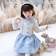 Aisha Princess Dress Girls Aisha Sweater Dress Skirt Frozen Aisha Autumn and Winter Long-sleeved Halloween Dress