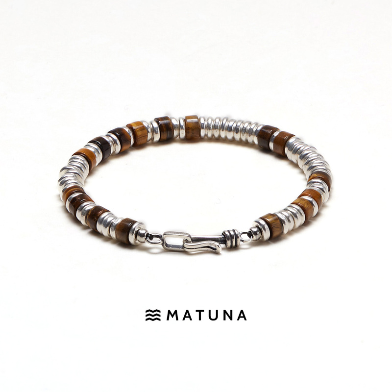 M170 Maillard Matuna Natural South African Yellow Tiger Eye Stone Silver Bracelet Fashionable Unisex Pure Silver Bracelet Trendy Style M170 Maillard Matuna Natural South African Yellow Tiger Eye Stone Silver Bracelet Fashionable Unisex Pure Silver Bracelet Trendy Style