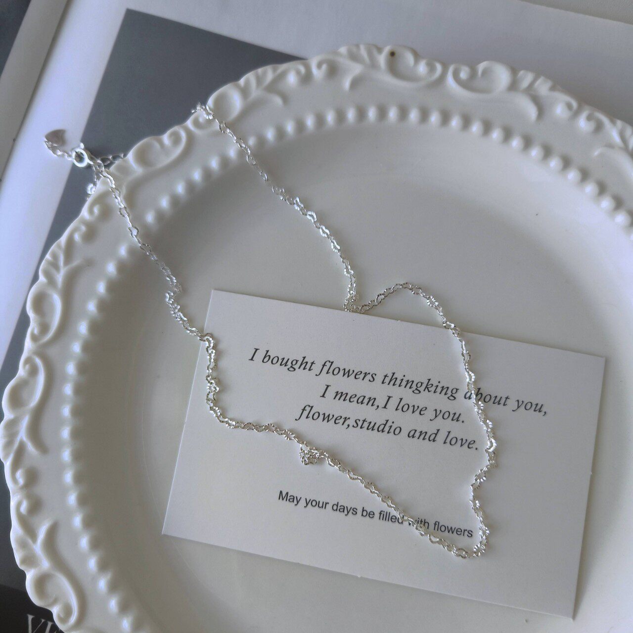 Серебряное ожерелье 【镂空爱心素链】足银999精致简约爱心项链女冷淡风叠戴锁骨链 No brand