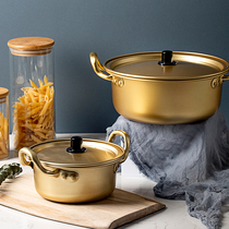 Korean instant noodle pot tremolo with Korean Net red instant noodle canteen Golden ramen pot small cooking pot instant noodle artifact