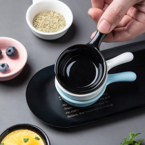 Nordic ceramic seasoning dish soy sauce vinegar dish ins creative mini with handle