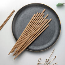 Chopsticks non-slip and mildew-proof domestic no-wax-free chicken wings wood 10 Double chopsticks High-temperature resistant antibacterial chopstick high-end wooden chopsticks