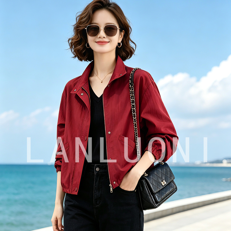 Short Trench Coat for Women, Spring and Autumn 2026 New Style, Fashionable and Stylish, Plus Size, Thin Casual Jacket, Cardigan Top