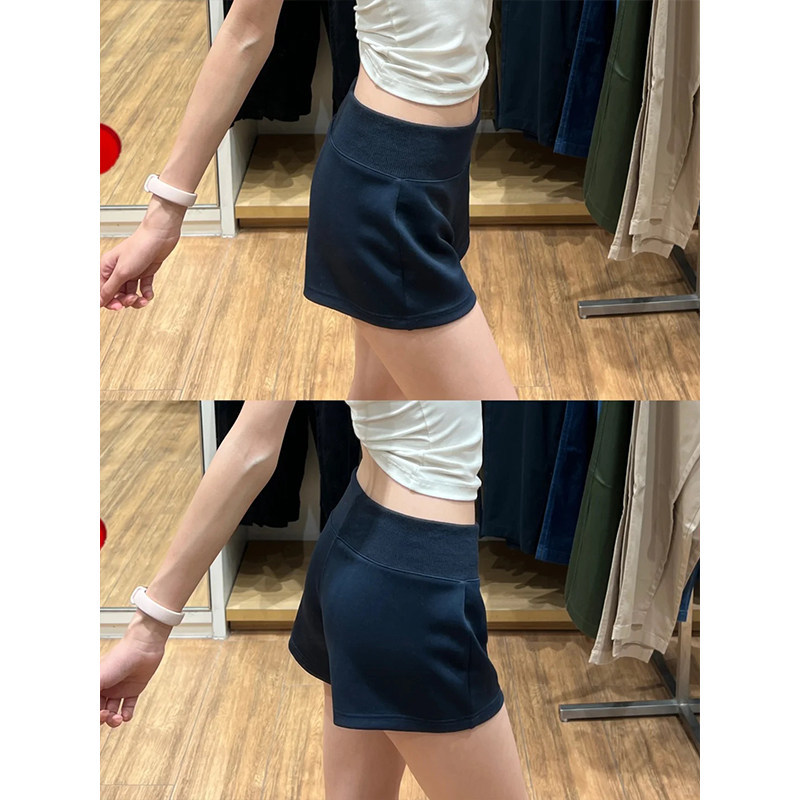 Navy Blue American-Style Shorts for Women, Summer Thin Low-Waist Anti-Exposure Sports Hot Pants, Petite A-Line Hip-Hugging Sweatpants Navy Blue American-Style Shorts for Women, Summer Thin Low-Waist Anti-Exposure Sports Hot Pants, Petite A-Line Hip-Hugging Sweatpants