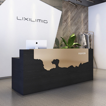 Cash register counter simple modern beauty salon front desk reception desk shop small Net Red Barber Shop Bar