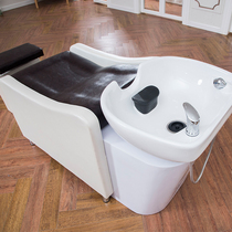 Washing bed semi-lying Beauty Salon Hair Care integrated Flushing bed ceramic basin hair salon Barber Shop hair salon special
