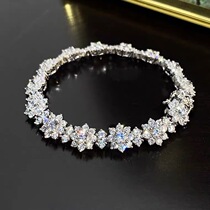 PT950 platinum imported moisanishi Flower Wedding series Sunflower diamond bracelet light luxury versatile personality fashion