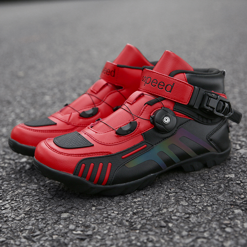 Search Locomotive Riding shoes Men and women Four Seasons Cross-country Rally Car Boot Locomotive Boots Racing Short Boots Ferris Locomotive Shoes