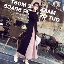  With a coat in 2021 the new small fragrance fat mm large size womens clothing thin autumn and winter high-end fashion temperament dress