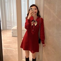 2022 New Years New Year Clothes womens dress New Red Wardress This Year of the Year a lap of the Year Little Red Dress Lie dress