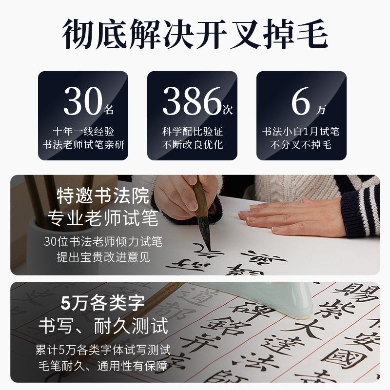 2026 Large Calligraphy Brush Set with Wolf Hair, Mixed Hair, and Goat Hair for Writing Couplets, Spring Couplets, Large Characters, Calligraphy, Special Large and Extra-Large Brushes for Calligraphy, Professional Calligraphy Creation, Adult Chinese Painting Set