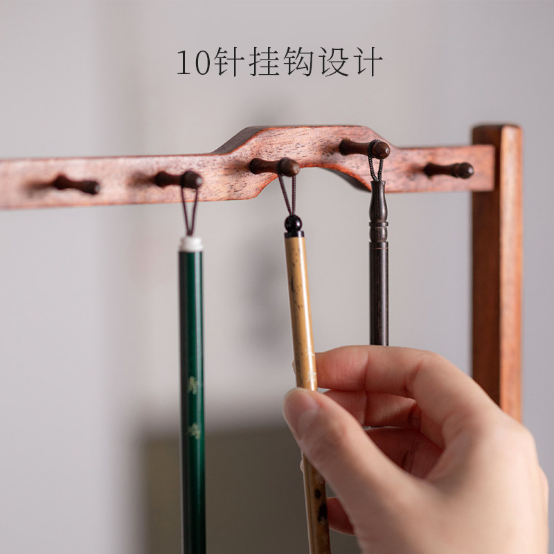 Rosewood Pen Holder, Calligraphy Brush Holder, Solid Wood Redwood Brush Stand, Decorative Pen Holder, Display Stand, Brush Rack, Pen Rest, Creative Calligraphy, New Chinese Style Brush Holder