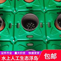 Water plant floating basin Seed rice floating bed vegetable water surface hollow cabbage Artificial ecological floating island board Purify water quality River channel
