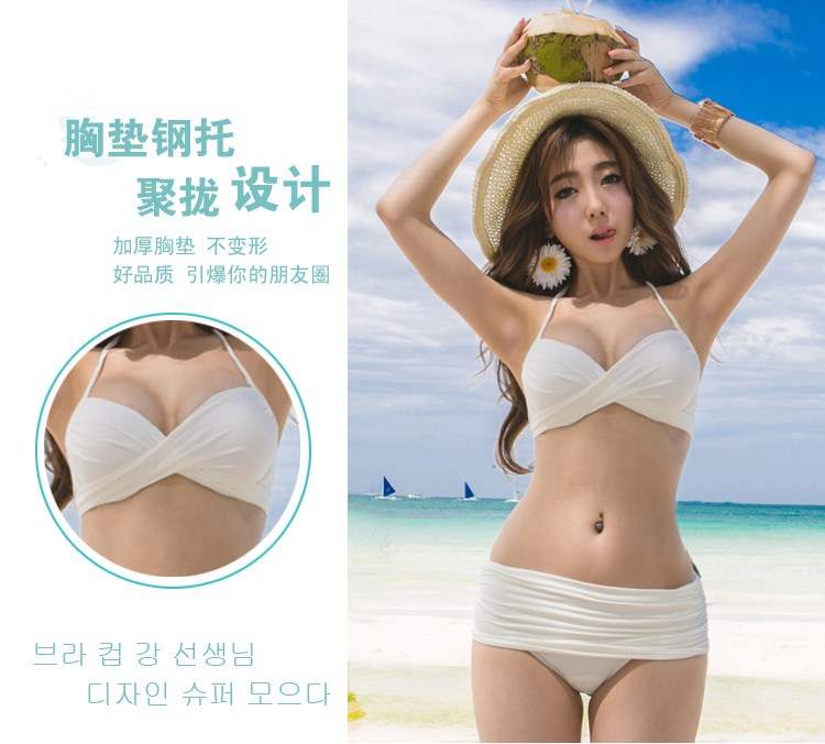 Zhengda mã bong bóng mùa xuân bikini nóng bỏng gợi cảm ba điểm phối đồ ba mảnh phù hợp với quần áo che bụng 妮 chia - Bikinis