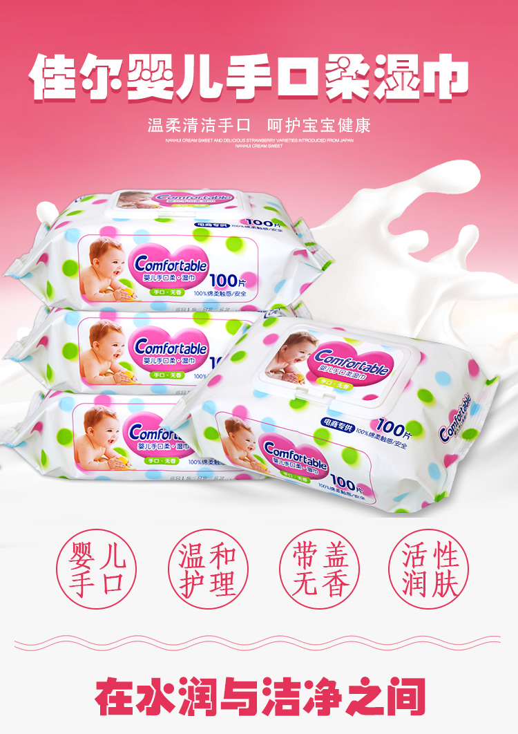 Khăn ướt bé 100 bơm bán buôn cho bé sơ sinh có khăn giấy ướt tay bé đặc biệt 6 gói khăn ướt giấy ăn gấu trúc