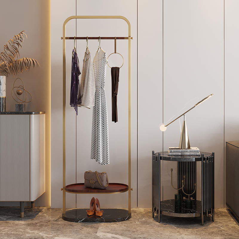 U Home | Will-style Light Lavish Hood Bedroom Floor Home Minimalist Modern Nordic Wind Clothes Hanger Stainless Steel