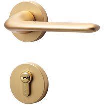 Yagu light gold door lock Nordic indoor door lock bedroom door handle silent magnetic suction minimalist post-modern door lock