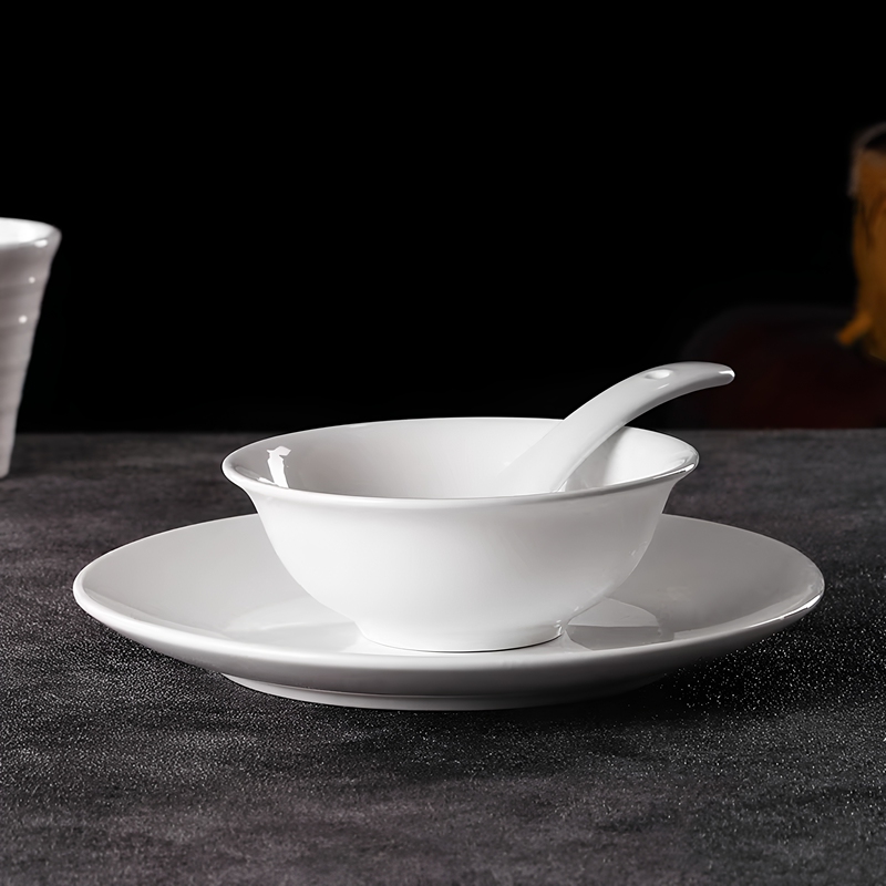 Pure White Ceramic Restaurant Bowls for Hotel Table Setting, Thickened Wing Bowls, Small Soup Bowls, White Commercial Small Soup Bowls Pure White Ceramic Restaurant Bowls for Hotel Table Setting, Thickened Wing Bowls, Small Soup Bowls, White Commercial Small Soup Bowls
