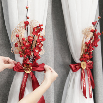 Wedding house arranged wedding Lilly decoration New room Bedroom Living room Mens and womens creative romantic net red curtains bouquet decor