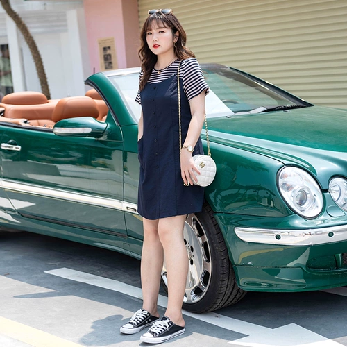 Летний дизайнерский комплект, платье, большой размер, по фигуре, тренд сезона