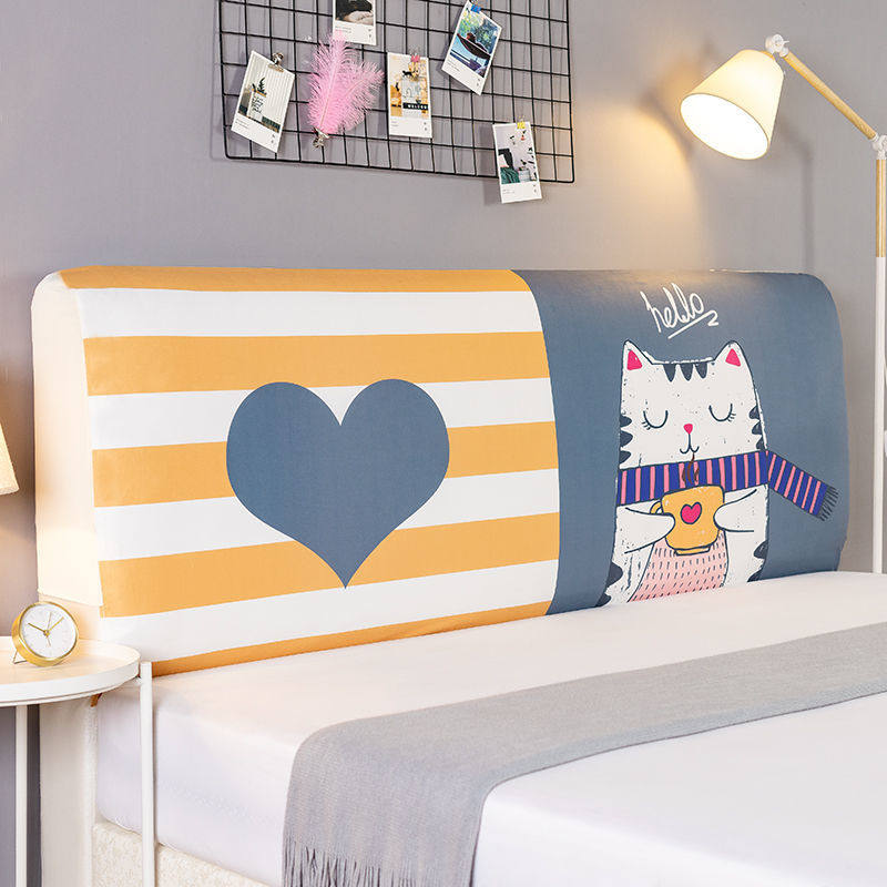 Total Pack Headboard Hood Elastic Headboard Hood Soft Bag Dust Cover Protective Sleeve Solid Wood Headboard Backrest Sleeve 1 5 m