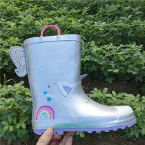 Outer single fashion Childrens rain shoes unicorn rain shoes natural rubber rubber shoes overshoes water shoes cartoon rain shoes