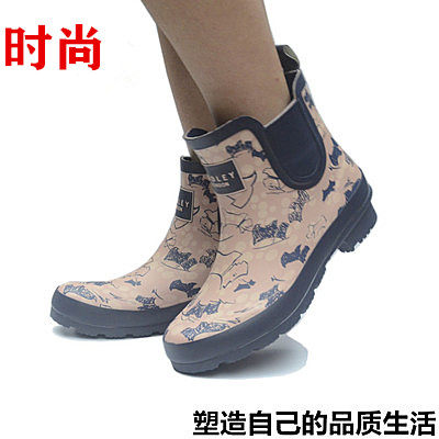 Outer single rubber rain boots Women's garden shoes short rain boots water shoes