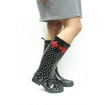 Outer single thigh womens large size number water shoes rubber shoes overshoes non-slip rain shoes womens high tube rain shoes