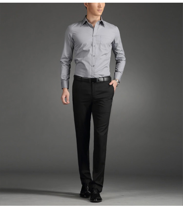 Quần mùa thu nam thẳng Slim kinh doanh ăn mặc trẻ trung miễn phí G thường xuyên làm việc 2000 chuyên nghiệp mặc quần đen quần tây xám