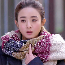 Cedar comes to Zhao Liying with the same hair line scarf woman Han version Spring and autumn Winter students thickening long and warm surrounding neck