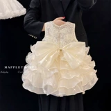 女童洋装夏季2025新款宝宝周岁生日礼服儿童公主裙高端蛋糕裙子