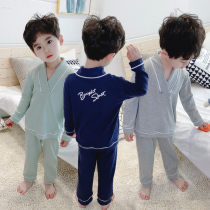 Child Sleepwear Spring Autumn Pure Cotton 1-3 Year Old Boy Boys Home Clothing Spring Long Sleeve Baby Childrens Autumn Clothes Suit 2