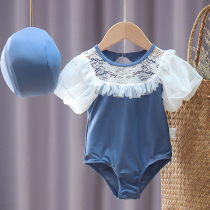 Child Bathing Suit Girl Xia Cute Baby Conjoined Swimsuit Korea Nets Red 2022 Children Swimsuit Summer Princess