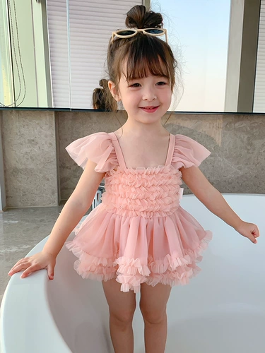 Летний купальник, детский наряд маленькой принцессы для плавания, 3 лет