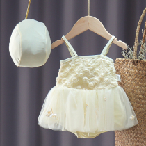 Girls swimsuit 2022 New Korea 2-year-old baby swimwear net red 3 womens breaststroke summer cute princess