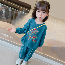 Baby Spring Clothing Suit 2022 New Korean Childrens Spring and Autumn Two sets of girls net red and young children foreign air trendy