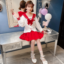 jk suit girls genuine long sleeve sailor clothes children spring autumn college wind two sets elementary school students uniforms thyme dress
