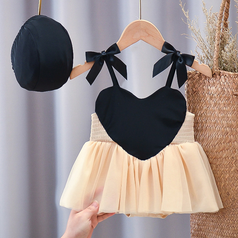 Girls' swimsuit 2022 Korean online red children's body swimming clothes small and medium children baby swimsuit summer princess yarn dress