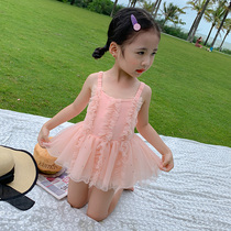 Girls swimsuit 2022 New Korea 2-year-old baby swimwear net red 3 womens breaststroke summer cute princess
