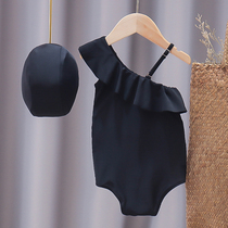 Swimsuit girl Xia princess Childrens one-piece swimsuit cute 2-year-old female baby swimsuit netting red 2022 children