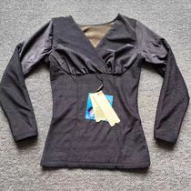 Brand long-sleeved thermal underwear womens velvet thickened top autumn and winter cross sexy V-neck slim body bottoming shirt