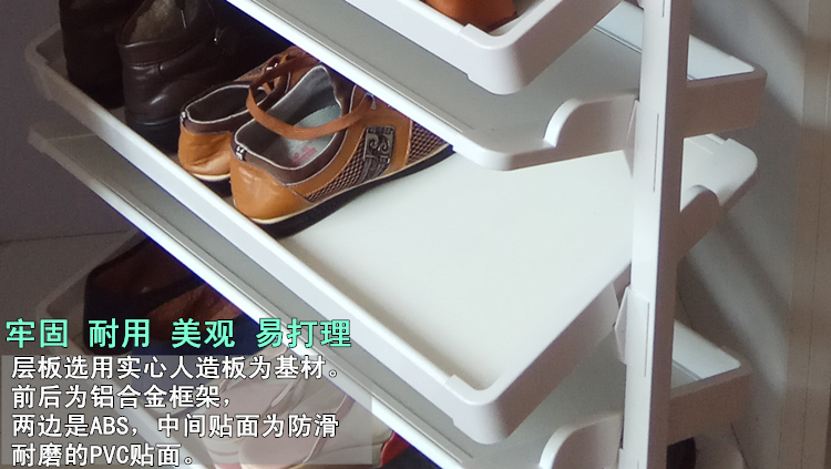 Mô hình có thể thu vào Cloakroom tủ quần áo giá giày cloakroom 360 xoay giá giày Phụ kiện phần cứng tủ quần áo - Kệ kệ treo tường thông minh