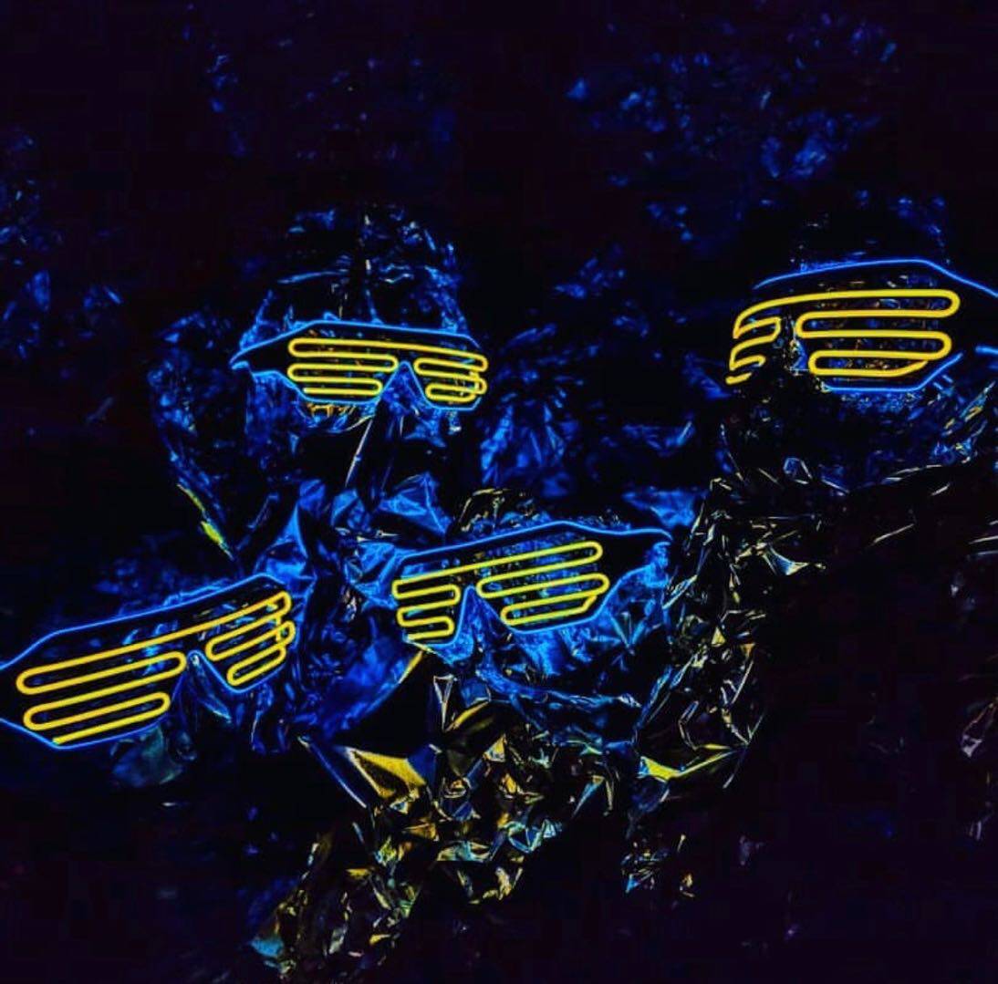 LED luminous glasses blinds party bar nightclub KTV stage performance Halloween net red fluorescent DJ dance