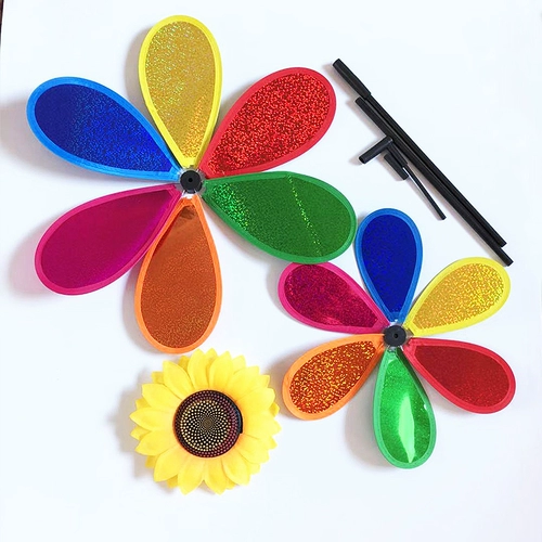 Разноцветная дорожная двухэтажная игрушка «Ветерок» для детского сада на солнечной энергии, подарок на день рождения, подсолнух