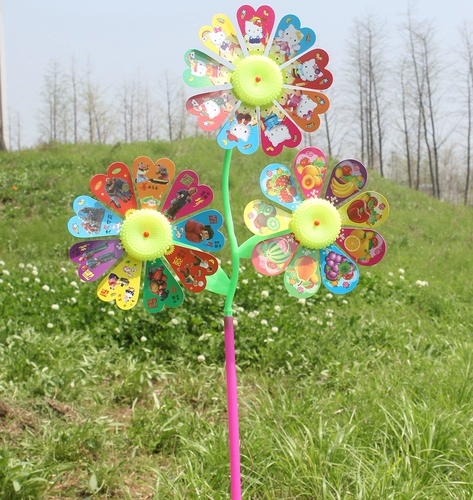 Дорожная пластиковая мультяшная игрушка «Ветерок» на солнечной энергии, DIY, подсолнух, подарок на день рождения