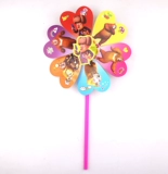 特价儿童手持风车玩具小孩卡通大风车塑料七彩色户外可爱风车包邮