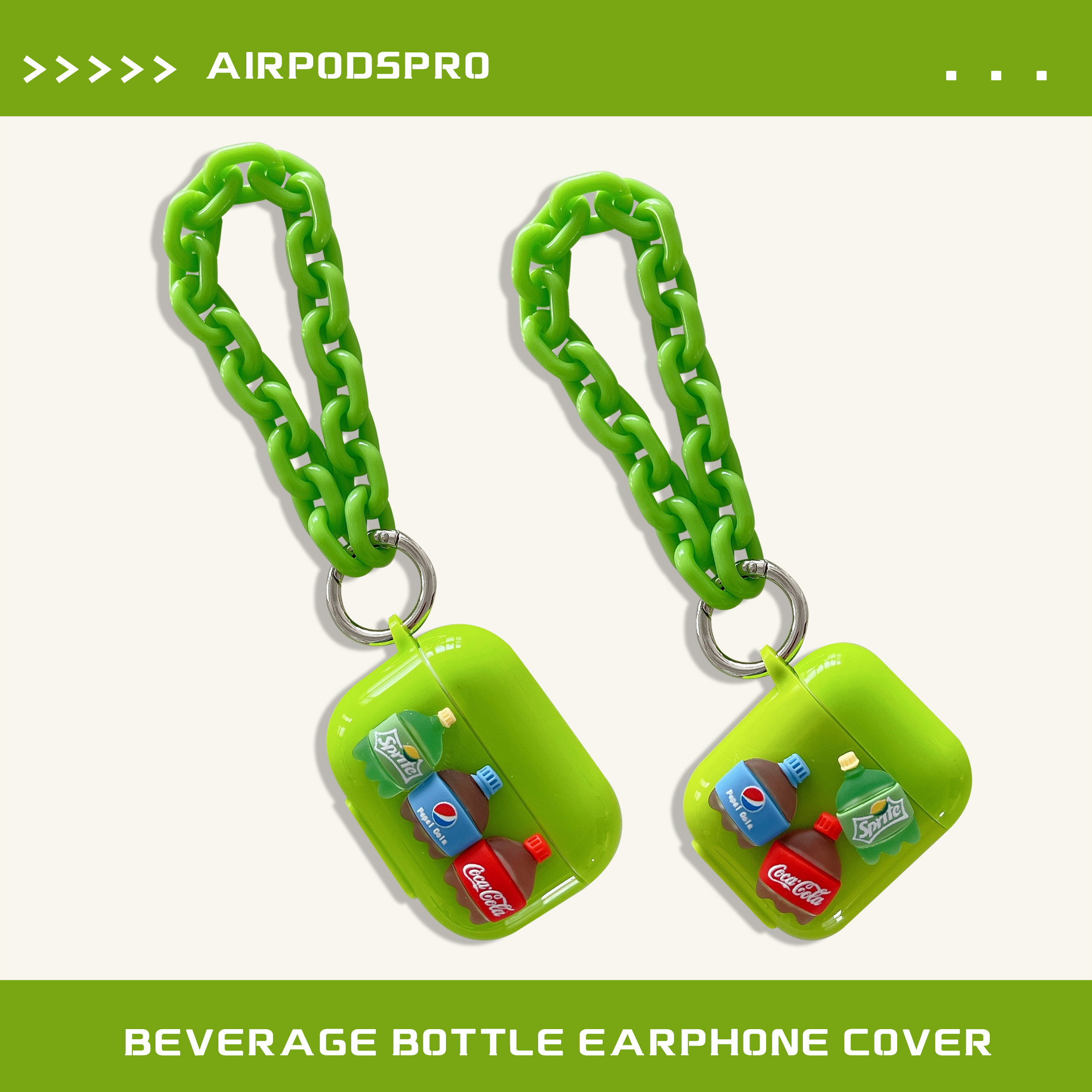 Creative Sprite Cola Hand Airpodspro Protective Cover for 1 2 Generation Apple 3 Generation Headphone Soft Shell Silicone