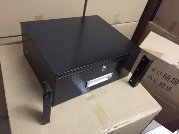 New 19-inch rack iron drawer 4U aviation box power amplifier cabinet broadcasting cabinet special microphone cabinet drawer