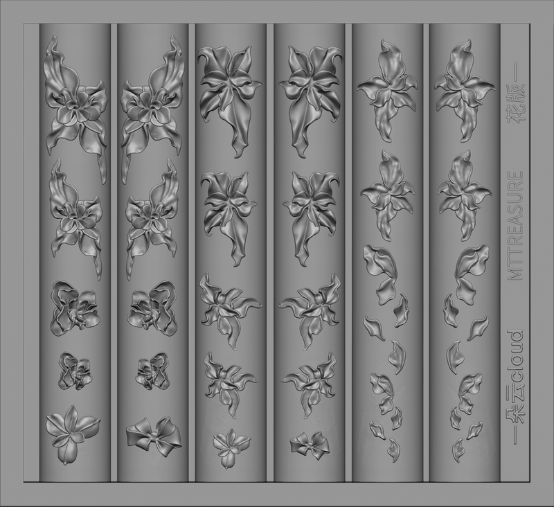 Leaf Mt and Yiduoyun Co-Branded Hand-Carved Nail Art Molds, Nail Art Accessories, Silicone Molds Are a Hot Item